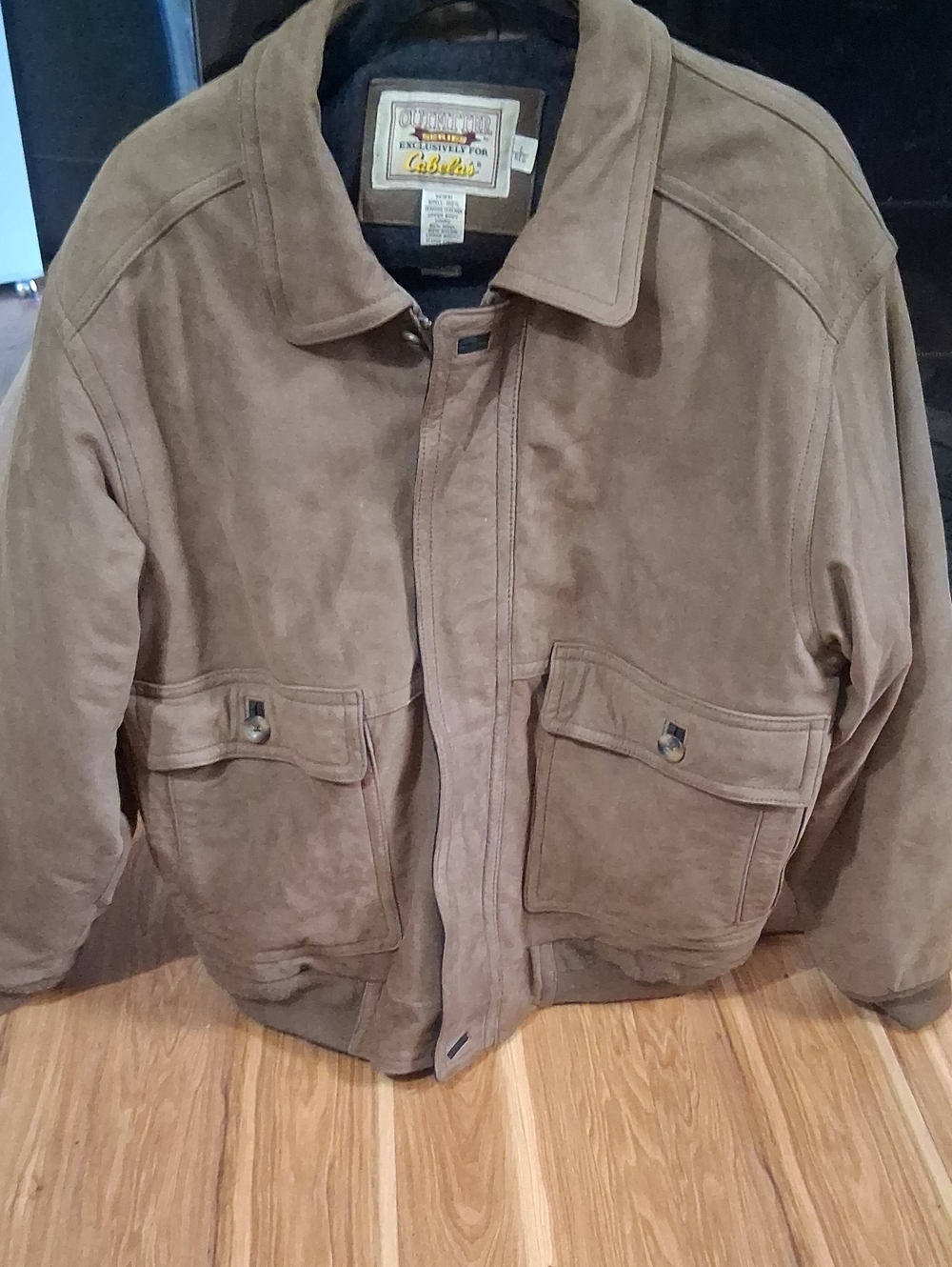 Cabela's Brown Suede Field Jacket - Men's Military Style